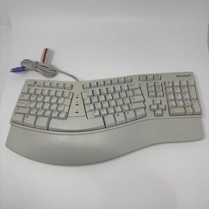 Microsoft‎ KU-0045 X06-19331 Natural Elite Wired PS/2 White Ergonomic Keyboard
